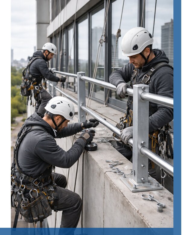 Монтаж ограждений на высоте в Великом Новгороде, от 1228 р. | ВЫСОТНИК-Влк