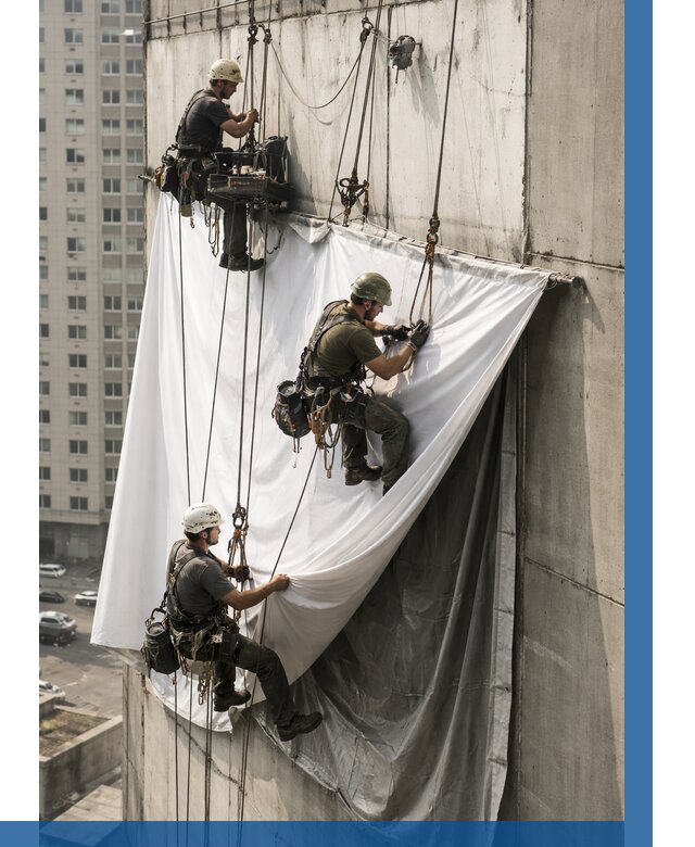 Замена баннерного полотна в Великом Новгороде от 6650 р. | ВЫСОТНИК-Влк—заказать