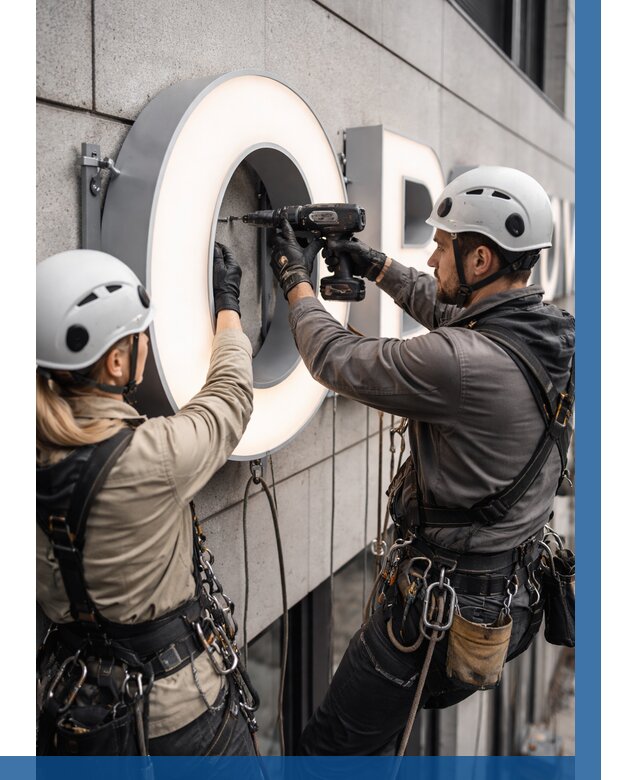 Монтаж световых букв в Великом Новгороде от 3069 р. под ключ ВЫСОТНИК-Влк