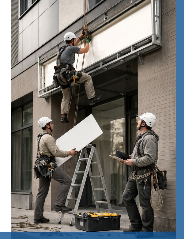 Монтаж светового короба в Великом Новгороде от 6650 р. | ВЫСОТНИК-Влк