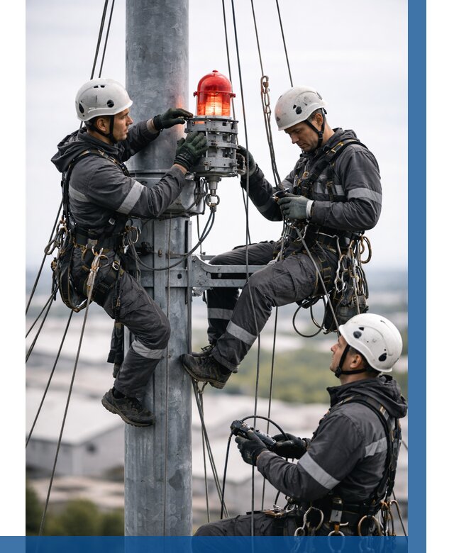 Монтаж заградительных огней в Великом Новгороде от 8696 р. | ВЫСОТНИК-Влк