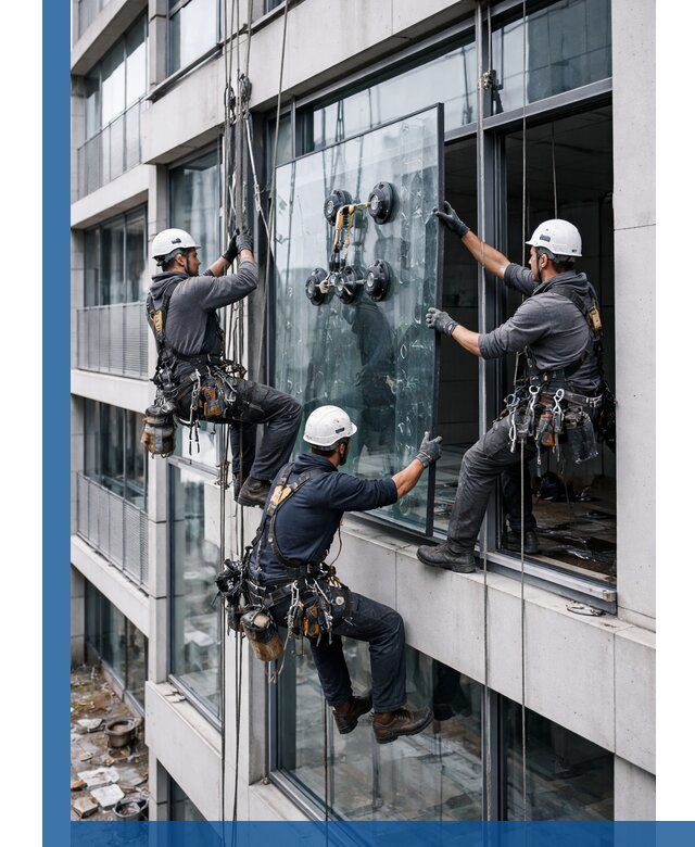 Фасадное остекление и монтаж витражей зданий в Великом Новгороде под ключ