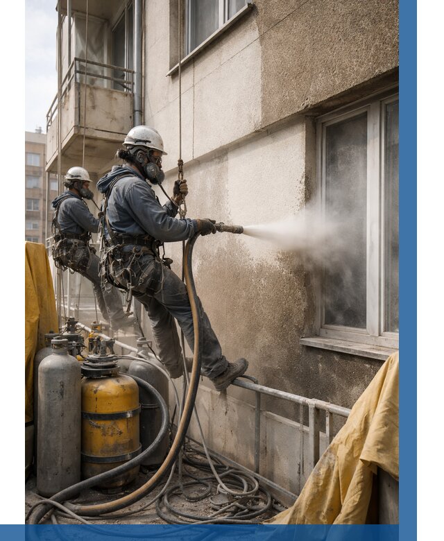 Пескоструйная очистка фасада в Великом Новгороде от 665 р. | ВЫСОТНИК-Влк