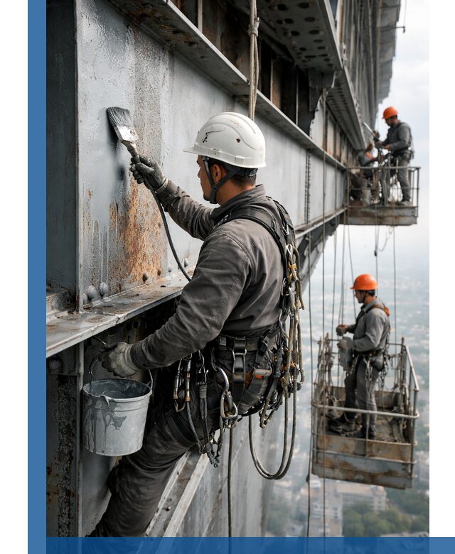 Покраска металлоконструкций на высоте в Великом Новгороде профессионально