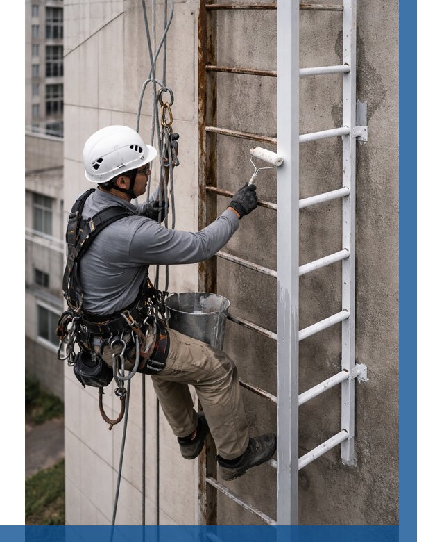 Покраска пожарных лестниц в Великом Новгороде от 4604 р. | ВЫСОТНИК-Влк