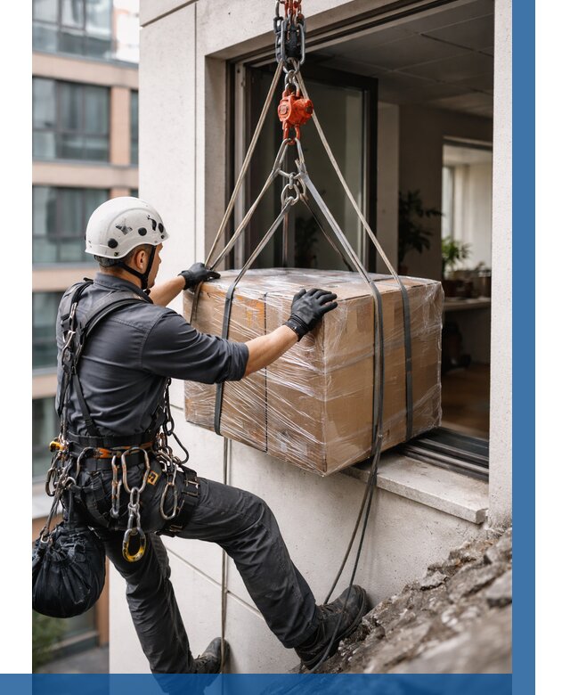 Подъем груза через окно в Великом Новгороде от 4604 р. | ВЫСОТНИК-Влк