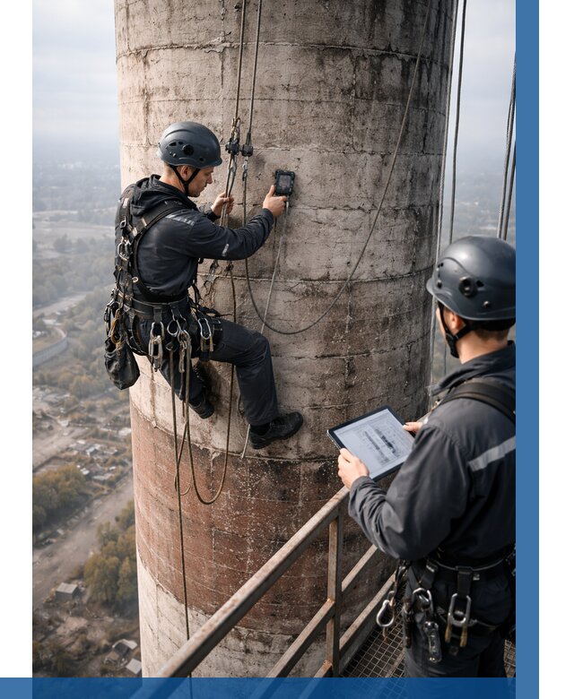 Обследование дымовой трубы в Великом Новгороде от 8184 р. | ВЫСОТНИК-Влк