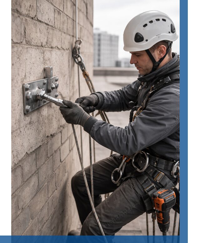 Установка анкерных точек в Великом Новгороде от 3581 р. | ВЫСОТНИК-Влк