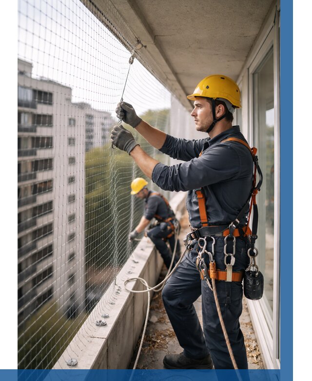 Монтаж сетки от птиц в Великом Новгороде от 4604 р. | ВЫСОТНИК-Влк