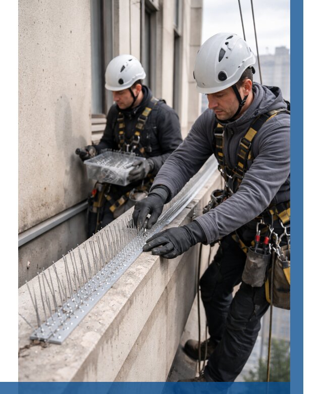 Установка шипов от птиц в Великом Новгороде от 870 р. | ВЫСОТНИК-Влк